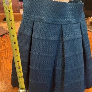 Deep Turquoise textured mini skirt
